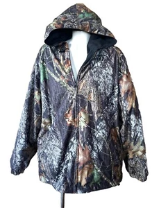 Chaqueta camuflada Mossy Oak Break Up con capucha cremallera completa para hombre grande RealTree Puffer - Imagen 1 de 5