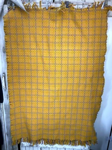 Manta Company C Lana Naranja Rayas Flecos Tiro Pesado 38X50 - Imagen 1 de 10