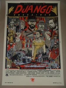 Django Unchained Tyler Stout movie poster print Alamo Mondo Quentin Tarantino - Picture 1 of 9
