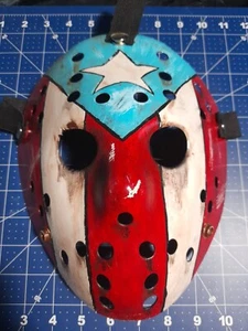 Custom Freitag der 13. Jason Maske Puerto Rico Boricua Cosplay Kostüm Requisite - Bild 1 von 4