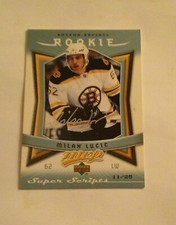 2007-08 Upper Deck MVP Super Scripts SSP Milan Lucic RC 11/25 Boston Bruins