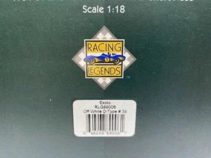 EXOTO XS RLG89006 1958 JAGUAR D TYPE SHORT NOSE #38 JIM CLARK L/E 1:18 - Picture 1 of 11