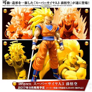 Anime Dragon Ball Z Super Saiyan 3 Son Goku Action Figure Model Toy Gift Box SHF - Picture 1 of 8