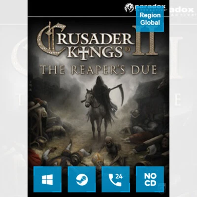 Crusader Kings II 2 The Reaper's Due DLC for PC Game Steam Key Region Free - Image 1 of 4