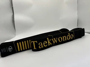 Embroidered Custom BLACK-BELT TaeKwonDo Black Belt Martial Arts Belt Width 5cm - Picture 1 of 10