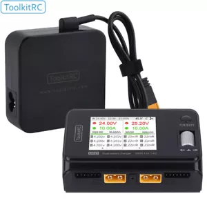ToolkitRC M6D 500W 15A DC Doppio Canale MINI Caricabatterie Smart - Foto 1 di 11