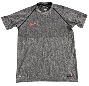 Nike Dri-Fit Authentic Futbol Football Short Sleeve Shirt Gray Men's Small - Picture 1 of 6