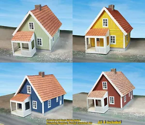N Scale Building - Cover Stock(paper) Pre-Cut Nordic Style house - NS4P - Picture 1 of 10