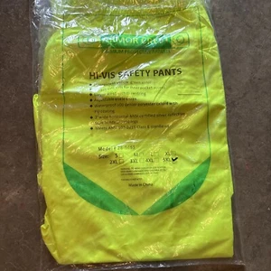 Hi Vis Rain Pants Work Waterproof Reflective High Vis Safety ANSI Armor Crest! - Picture 1 of 6