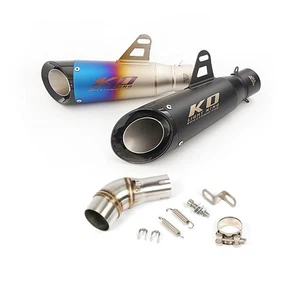 For Yamaha YZF R3 R25 MT-03 2016-25 Exhaust Mid Pipe Slip On 51mm Muffler Black - Picture 1 of 13
