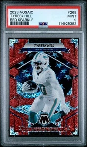 2023 Panini Mosaic National Pride Red Sparkle Prizm Tyreek Hill #268 PSA 9 POP 1 - Picture 1 of 2