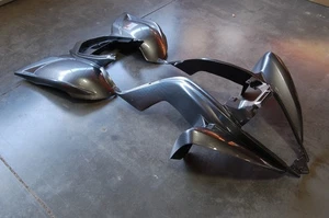 YAMAHA RAPTOR 700 13-24 BLACK CARBON FIBER PLASTIC CUSTOM FRONT AND REAR FENDERS - Picture 1 of 4