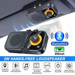 Haut-parleur sans fil Bluetooth voiture pare-soleil clip mains libres pour iPhone Samsung - Photo 1 sur 20
