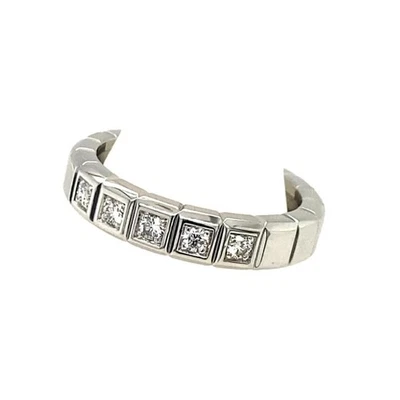 Кольцо из белого золота 18 карат с бриллиантом Chopard Ice Cube. RRP £2750 - Изображение 1 из 4