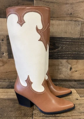 Bota hasta la rodilla ZODIAC Dawson Western para mujer marrón talla 7M Foto 1 de 4