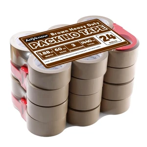 Brown Packing Tape 24 Rolls Heavy Duty Packing Tape with 3 Dispenser - 2.5mil... - Foto 1 di 9