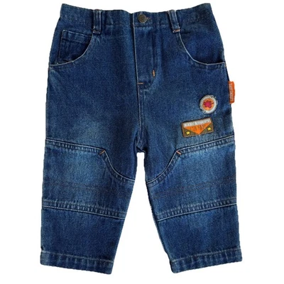 Pantalones de mezclilla vintage Baby Snoopy Camp 6-9M parches de campamento y hojas logotipo Y2K años 90 Foto 1 de 4