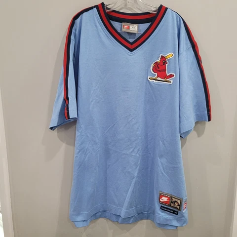 VTG Nike Cooperstown St Louis Cardinals Ozzie Smith 1 Throwback Jersey Mens 4XL Cover