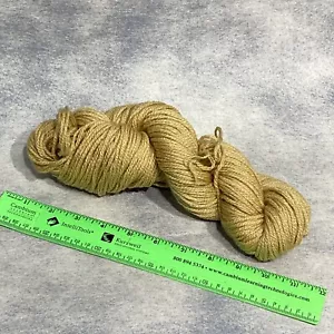 Vintage Paterna Perserwolle Garn groß Hank Honig Weizen Farbe 100% Wolle 3-fädig - Bild 1 von 5