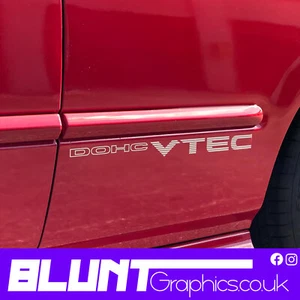 Adesivo pannello DOHC VTEC decalcomania x 2 JDM Drift VINILE RICONDIZIONATO UK MADE JAP HONDA EK EG - Foto 1 di 3
