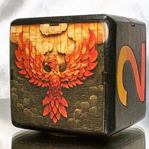 Phoenix Rising - Against All Odds - Backgammon Doubling Cube 36mm - Picture 1 of 9