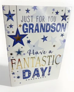 Just For You Grandson Happy Birthday Card - Picture 1 of 2