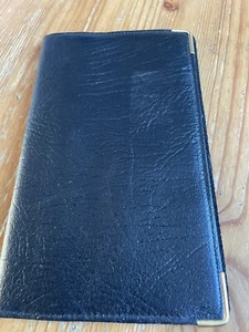 Schwarze Herren-Geldbörse aus Leder mit Doppelfaltung - Bild 1 von 7