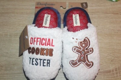 Zapatillas oficiales de vacaciones para probador de galletas - DF Dearfoams (mujeres pequeñas 5-6) Foto 1 de 4