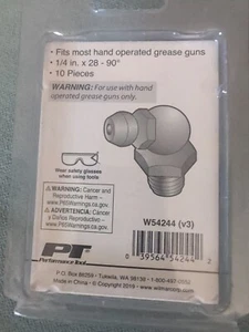 Performance Tool W54244 1/4" x 28" 90 Grease Fitting, (Pack of 10) - Picture 1 of 2