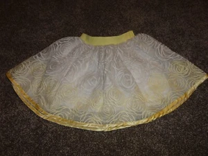GIRLS DISNEY WHITE & YELLOW LACE LINED SKIRT SIZE 5/6 - Picture 1 of 6