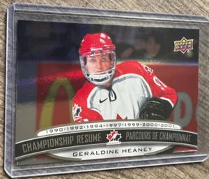2023 UD Tim Hortons Legends Geraldine Heaney #15 Championship Resume! CANADA - Picture 1 of 1