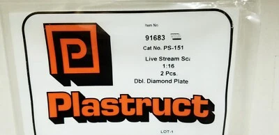 Plastruct 91683 Patterned Sheets - Safety Tread - Double Diamond Plate Model - Image 1 of 4