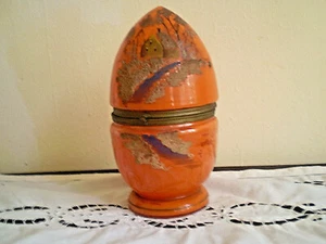 Rare Antique Painted Mercury Glass Egg Czechoslovakia - Picture 1 of 12