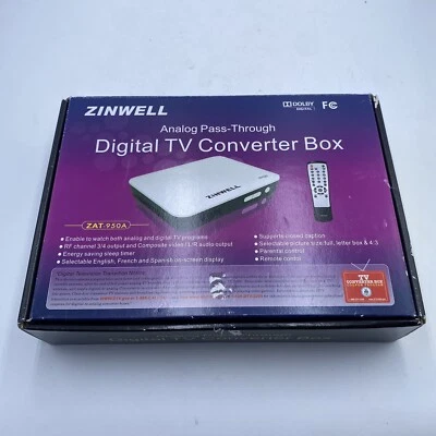 Zinwell Analog Pass-Through Digital TV Converter Box (ZAT-950A) - Image 1 of 4