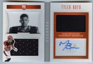 Tyler Boyd 2016 Panini Playbook Rookie Booklet RPA Dual Relic Patch Auto 125/199 - Picture 1 of 2