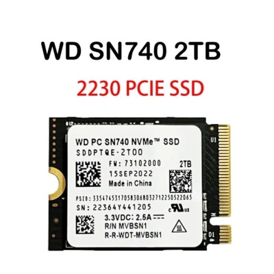 WD SN740 2TB M.2 2230 SSD NVMe PCIe4x4 For Steam Deck ASUS ROG Dell Laptop - Image 1 of 3