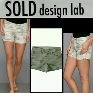 🩳🛍 $156 VENDIDO DISEÑO LABORATORIO Gris Camuflaje Destroy Perry Pantalones Cortos Denim ~ 29, 29 M3020 - Imagen 1 de 20