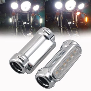 1.25'' Highway Crash Bar Lights LED Turn Signal Lights for Harley Victory Bikes - Bild 1 von 15