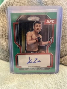 2022 Panini Prizm UFC Chan Sung Jung "Korean Zombie" Green Auto - Picture 1 of 1