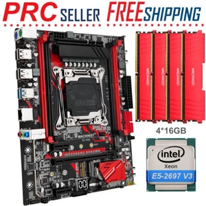 X99 RS9 Motherboard Xeon E5 2697 V3 LGA 2011-v3 64GB DDR4 2133MHz ECC RAM Combo - Picture 1 of 13