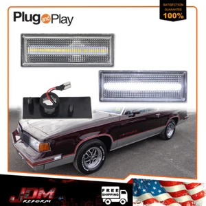 For 81-88 Oldsmobile Cutlass 442 Clear Lens White LED Side Marker Lights 2PCS - Picture 1 of 11