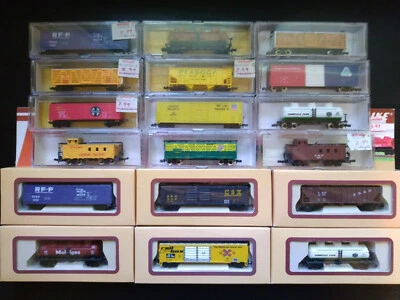 Life-Like N Scale Freight Cars & Cabooses–Excellent Condition IOB–N gauge 1:160 - Image 1 of 3