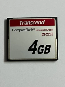 Transcend TS4GCF220I 4GB Industrial Grade Compact Flash CF Card 220X CF220I SLC - Picture 1 of 5