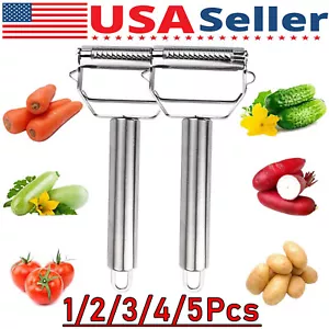 Stainless Steel Potato Peeler Vegetable Grater Fruit Slicer Carrot Cutter Tools - Picture 1 of 9