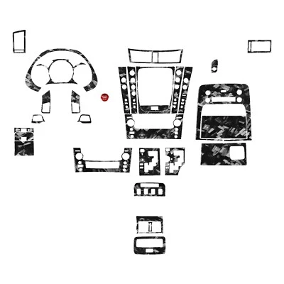 Kit de 29 piezas de molduras interiores completas de fibra de carbono forjada para Lexus GS GS300/350/430/450h Foto 1 de 4