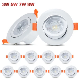 LED Einbaustrahler Decken Spots 3W 5W 7W 9W Einbauleuchte 230V Flach Deckenlampe - Bild 1 von 16