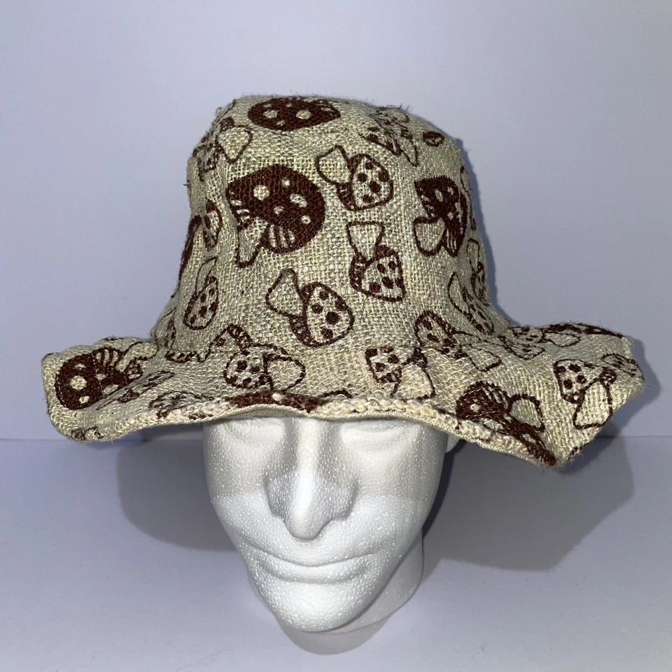 Sombrero cubo de setas Katmandú Imports cáñamo Foto 1 de 4