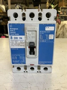 WESTINGHOUSE CIRCUIT BREAKER CAT#EHD3100. EHD 14K 100 AMPS 480 VOLTS - Picture 1 of 10