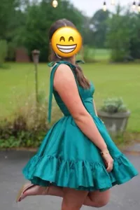 Sherri Hill Emerald Green Homecoming Prom Party Taffeta Cocktail Dress Size 4 - Picture 1 of 9