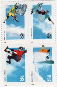 Scott #3324a Xtreme Sports Block of 4 Stamps - MNH - Picture 1 of 1